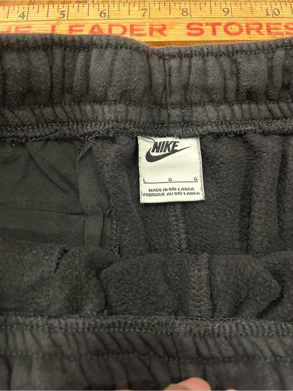Nike Mens Sweatpants Size Large Black Fleece Jogger Casual Athletic Pants - Picture 9 of 11
